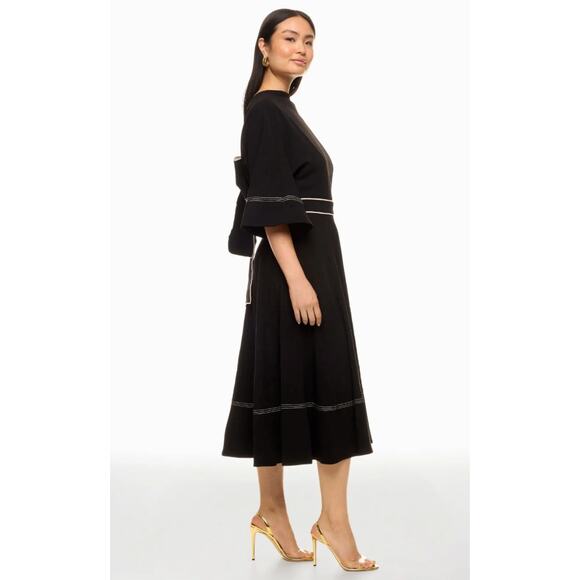 Roksanda Collective Short Sleeve Back Tie Midi Dress - Picture 2 of 9